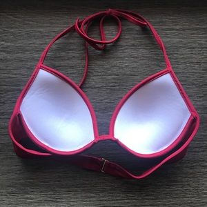 Victoria's Secret Swim - Red Halter Triangle Push Up VS Bikini Top Victoria's Secret Swim - Red Halter Triangle Push Up VS Bikini Top